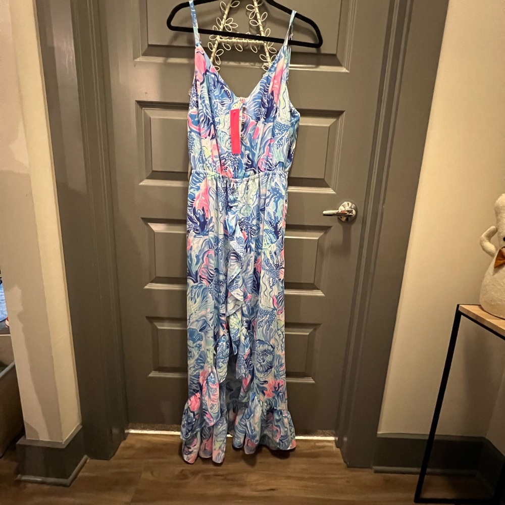 NWT Lilly Pulitzer Marena Maxi Dress Saltwater Blue Size XL
